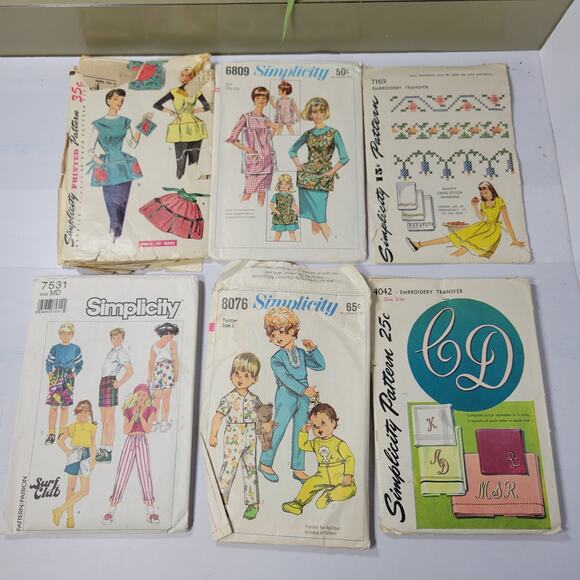 Vintage Lot of 24 Simplicity Patterns 50's-90's Ladies, Girls, Boys, Unchecked - Picture 2 of 5